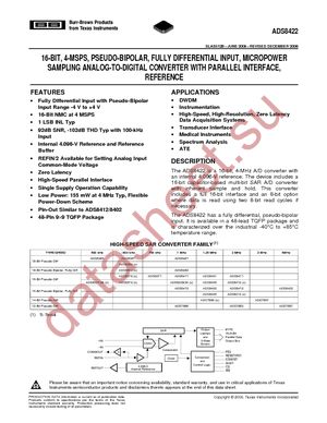 ADS8422IPFBR datasheet  